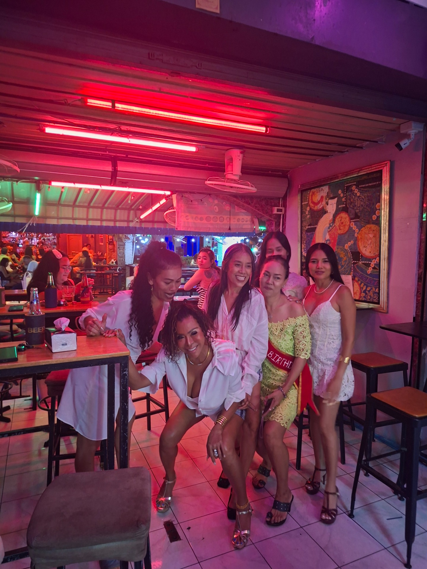 The Moon Bar cheering squad